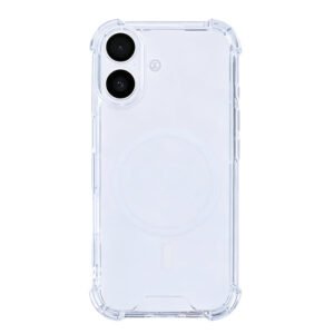 Rixus Anti-Burst Case With MagSafe Compatible For Apple iPhone 16 Transparent