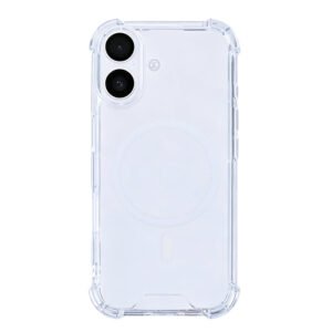 Rixus Anti-Burst Case With MagSafe Compatible For Apple iPhone 16 Plus Transparent