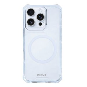 Rixus Armor-X Anti Shock Case With MagSafe Compatible For Apple iPhone 16 Pro Transparent