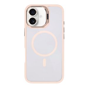 Rixus Classic 03 Case With MagSafe Compatible For Apple iPhone 16 Light Pink