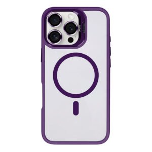 Rixus Classic 03 Case With MagSafe Compatible For Apple iPhone 16 Pro Deep Purple