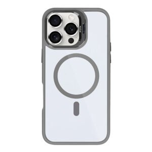 Rixus Classic 03 Case With MagSafe Compatible For Apple iPhone 16 Pro Titanium Grey