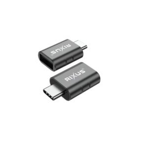 Rixus RXOTG02 USB-A To USB-C OTG Adapter Space Gray (2-Pack)