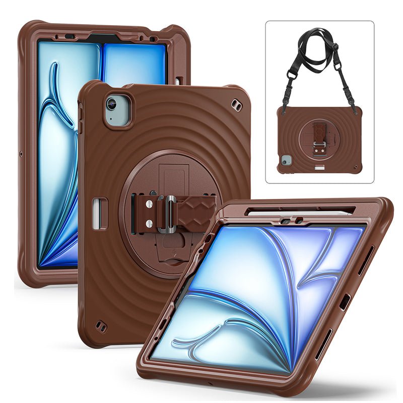 Rixus RXTC08 Anti Shock Case For Apple iPad Air 11 inch (2024, 2025, 2026), Air 4 10.9 inch (2020), Air 5 10.9 inch (2022), Pro 11 inch (2018, 2020, 2021, 2022) Chocolate