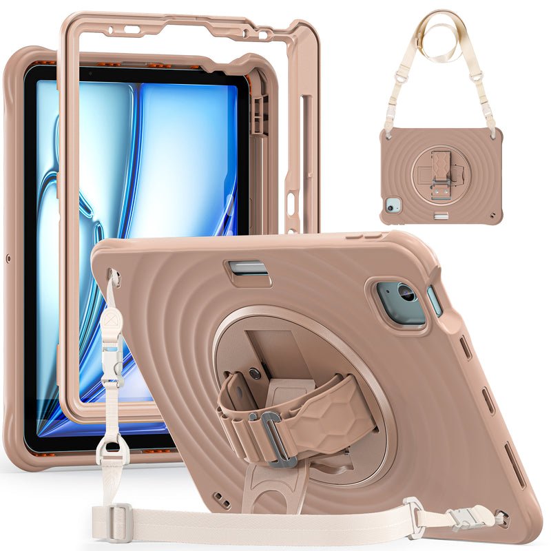 Rixus RXTC08 Anti Shock Case For Apple iPad Air 11 inch (2024, 2025, 2026), Air 4 10.9 inch (2020), Air 5 10.9 inch (2022), Pro 11 inch (2018, 2020, 2021, 2022) Latte