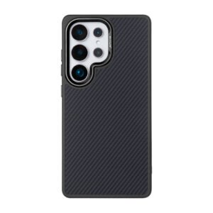 Rixus Mag Carbon With MagSafe Compatible For Samsung Galaxy S25 Ultra Titanium Black