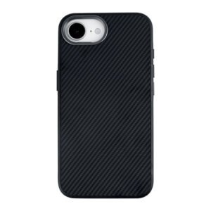 Rixus Mag Carbon With MagSafe Compatible For Apple iPhone 16e, 17e Titanium Black
