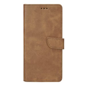 Rixus Bookcase For Samsung Galaxy S24 Ultra 5G Light Brown