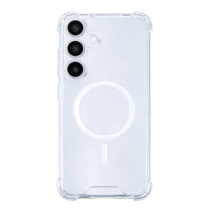 Rixus Anti-Burst Case With MagSafe Compatible For Samsung Galaxy S24, S25 Transparent