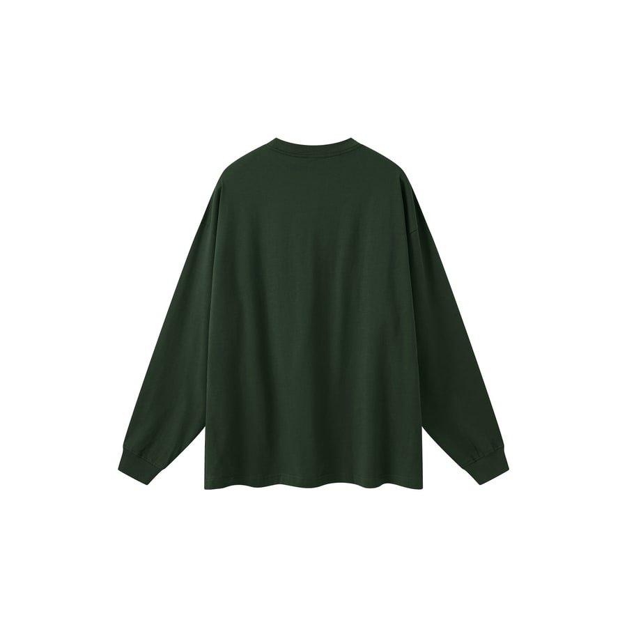 The Long Sleeve in Blackish Green — back view