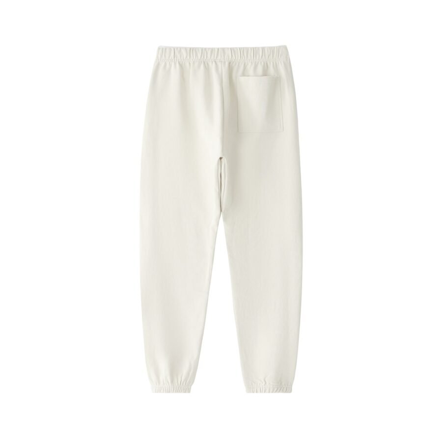 Heavyweight cotton sweatpants 530gsm in Apricot — back view
