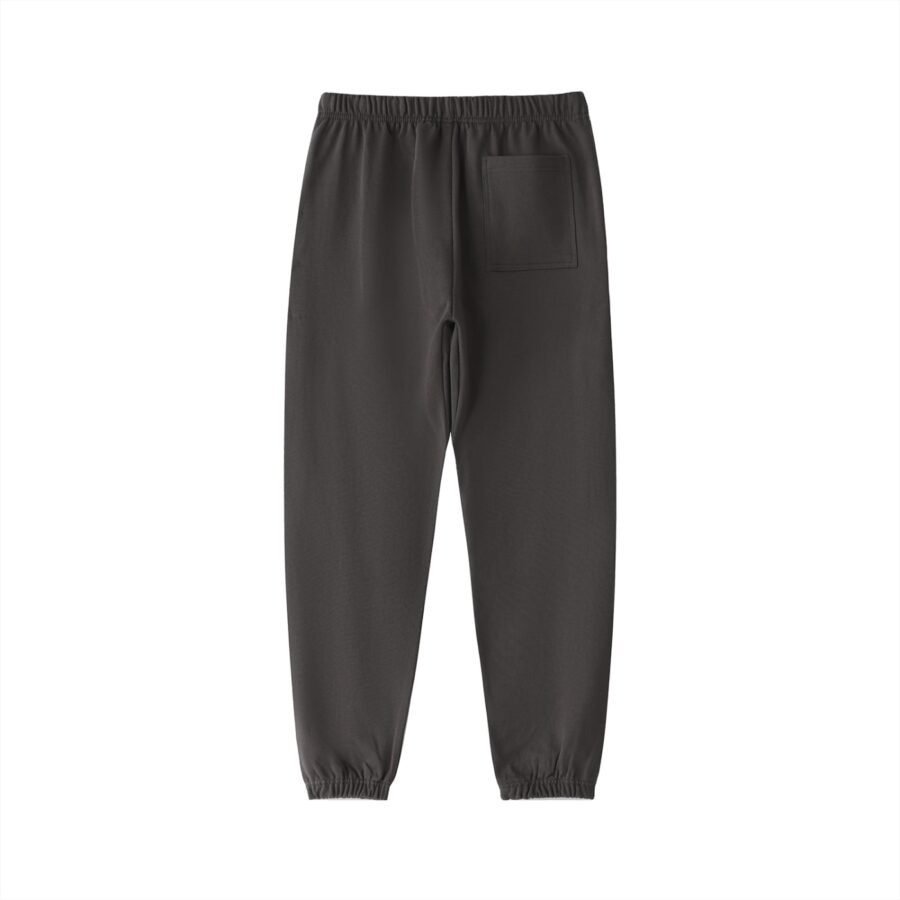 Heavyweight cotton sweatpants 530gsm in Dark Gray — back view