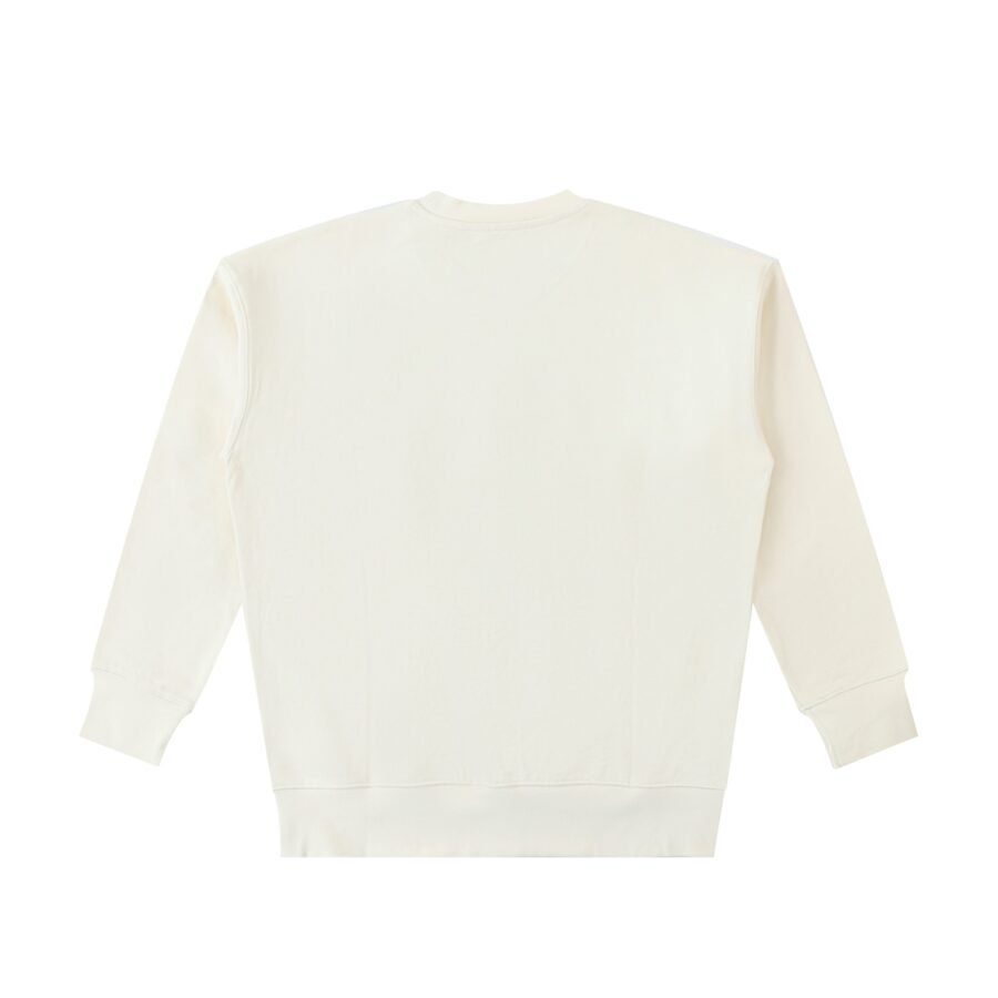 Heavyweight cotton sweatshirt 530gsm in Apricot — back view