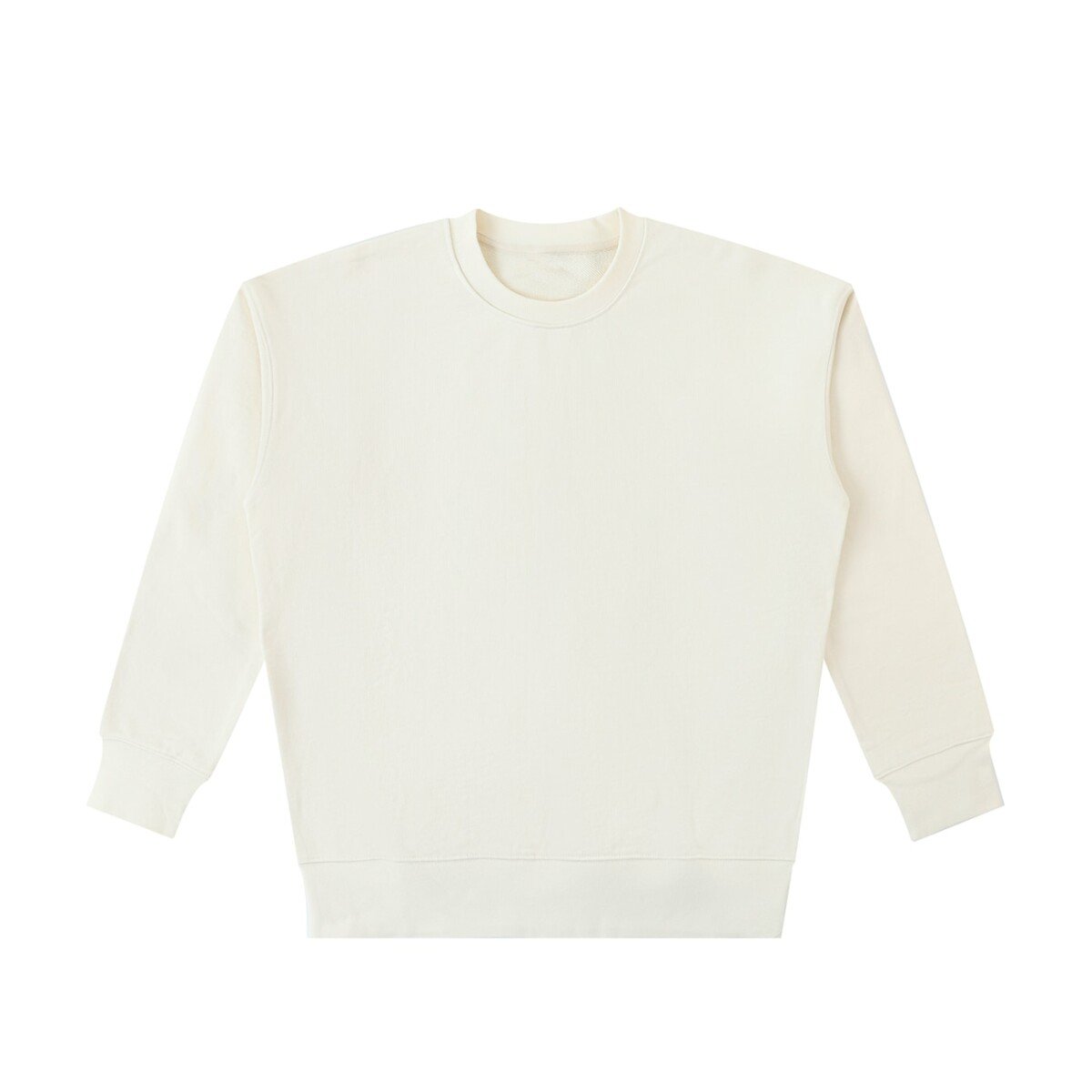 Heavyweight cotton sweatshirt in Apricot — front view