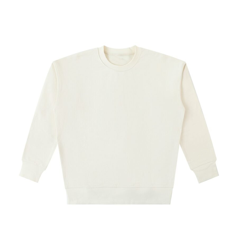 Heavyweight cotton sweatshirt 530gsm in Apricot — front view