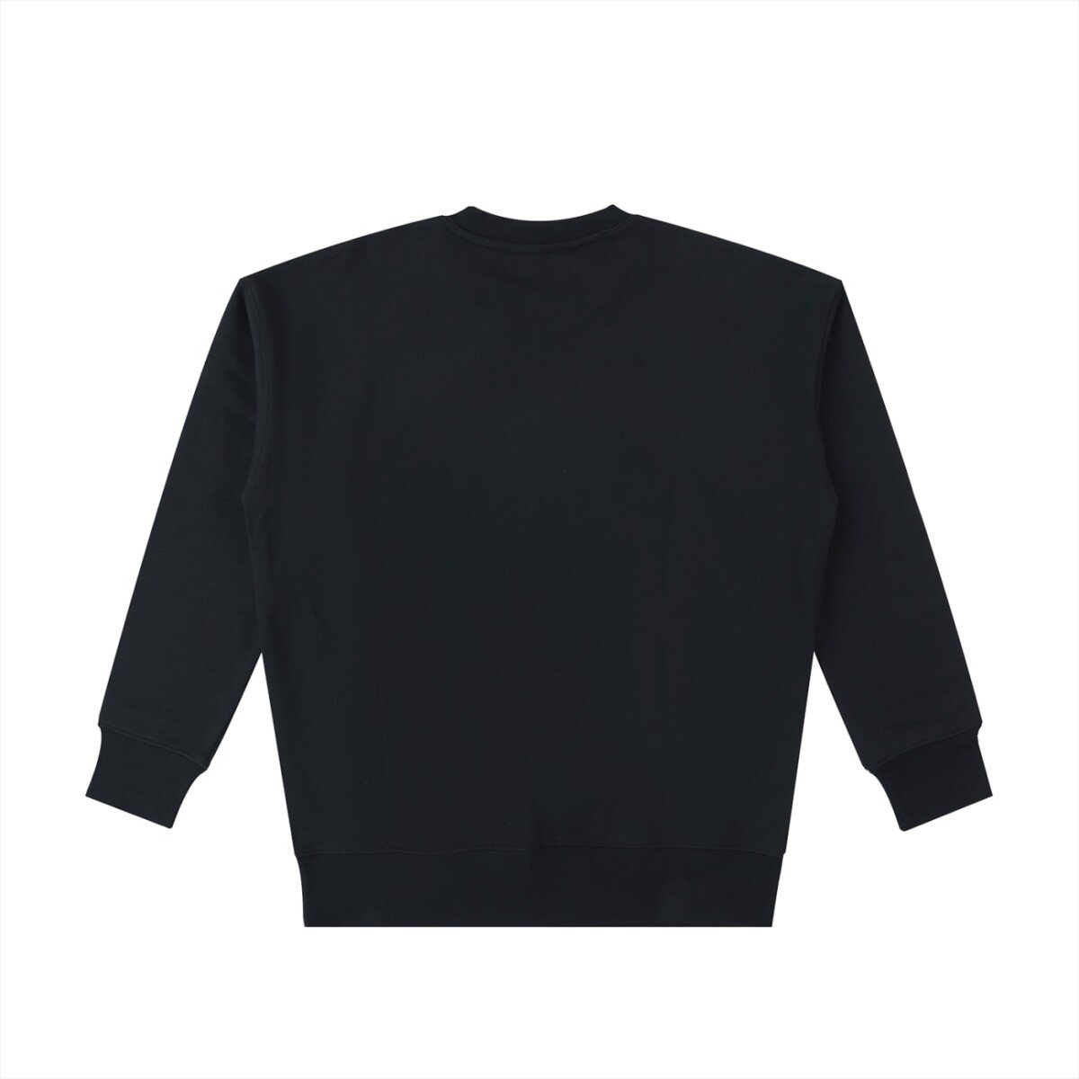 Heavyweight cotton sweatshirt in Black — back view