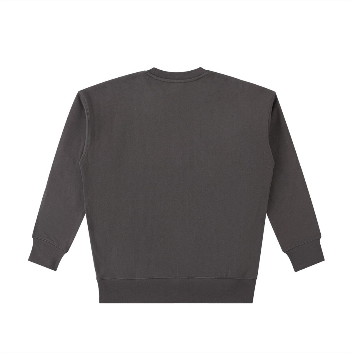 Heavyweight cotton sweatshirt in Dark Gray — back view