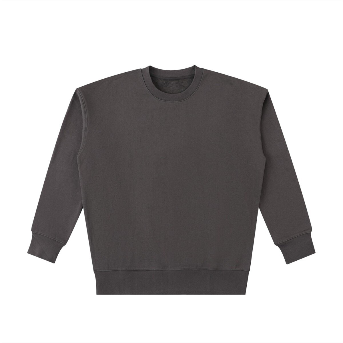 Heavyweight cotton sweatshirt in Dark Gray — front view