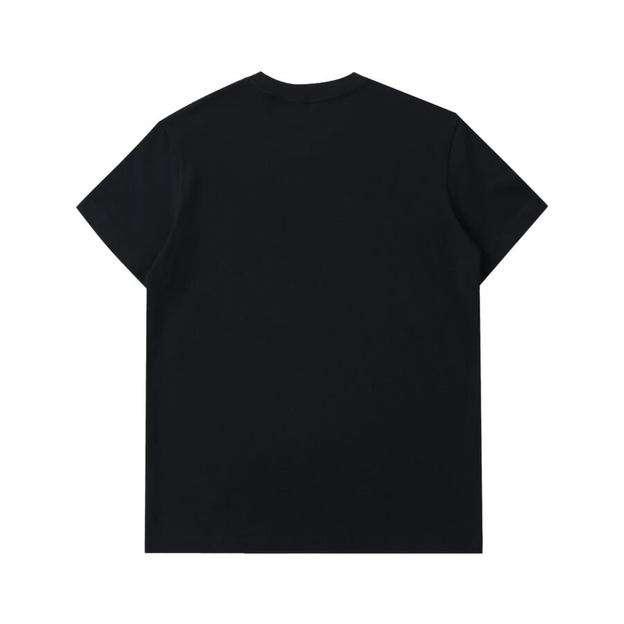 Heavyweight cotton t-shirt 330gsm in Black — back view
