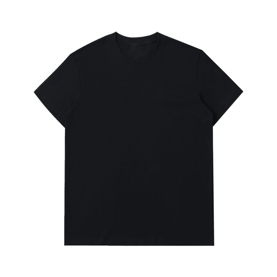 Heavyweight cotton t-shirt 330gsm in Black — front view