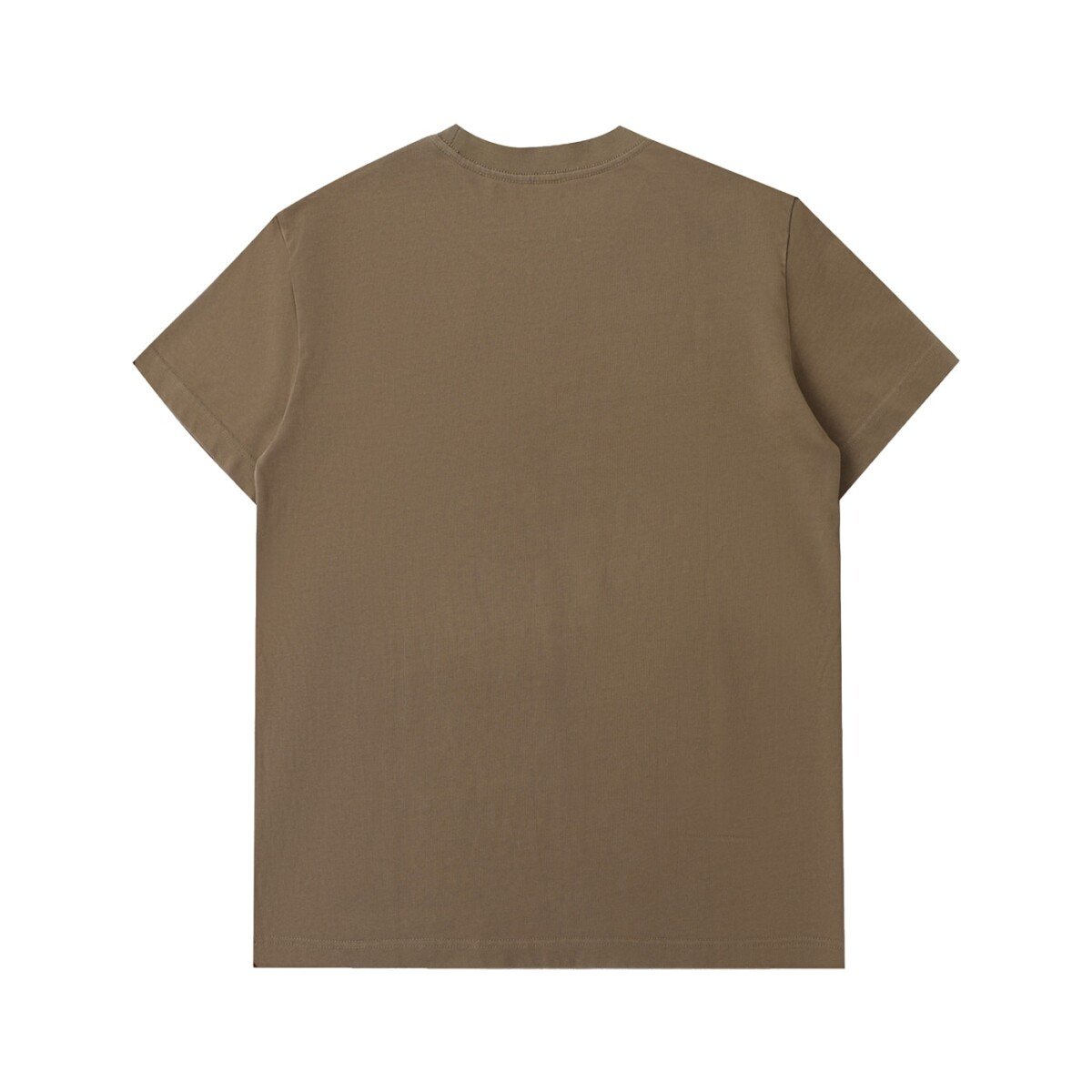 Heavyweight cotton t-shirt in Coffee — back view