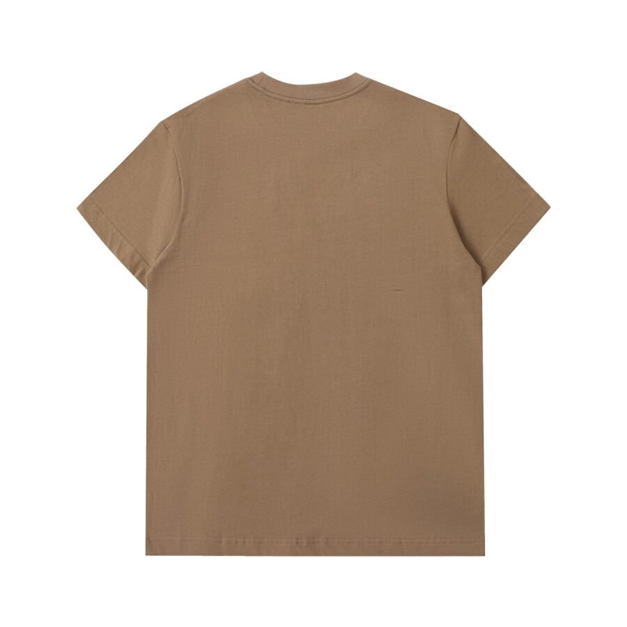 Heavyweight cotton t-shirt 330gsm in Moss Green — back view