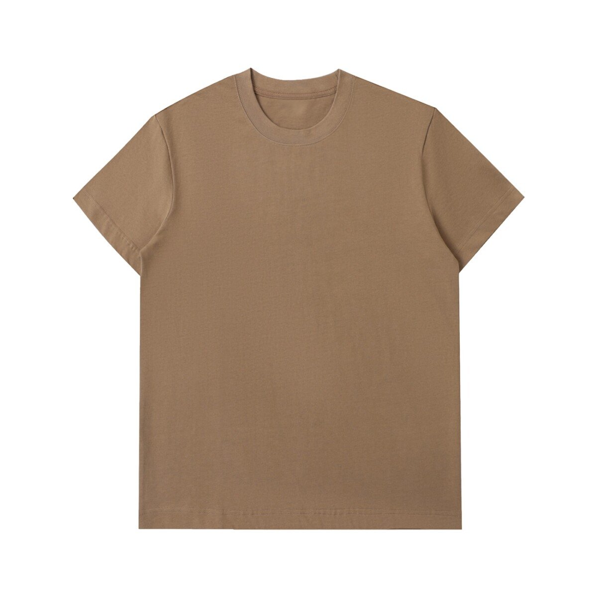 Heavyweight cotton t-shirt in Moss Green — front view