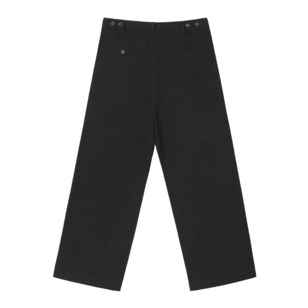 Cotton Straight Leg Trousers 310gsm — Black